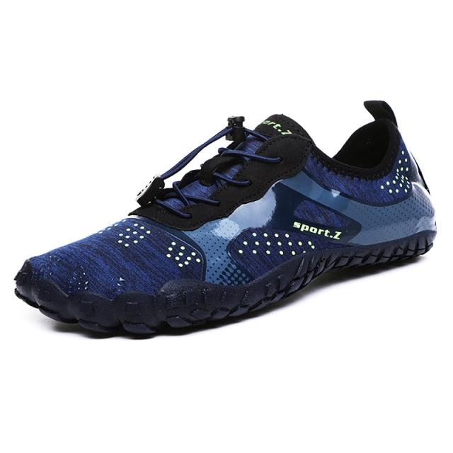 Unisex Stevvex Upstream Water Shoes with non-slip soles, designed for outdoor beach, river, and sea activities in a barefoot style.