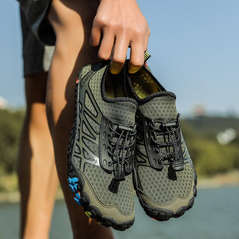Unisex Stevvex Upstream Swimming Water Shoes for outdoor beach activities, featuring non-slip soles and barefoot design.