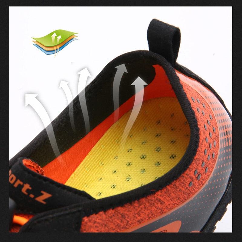 Unisex Stevvex Upstream Swimming Water Shoes for men, showing barefoot-style outdoor beach sandals with non-slip soles for river and sea activities.