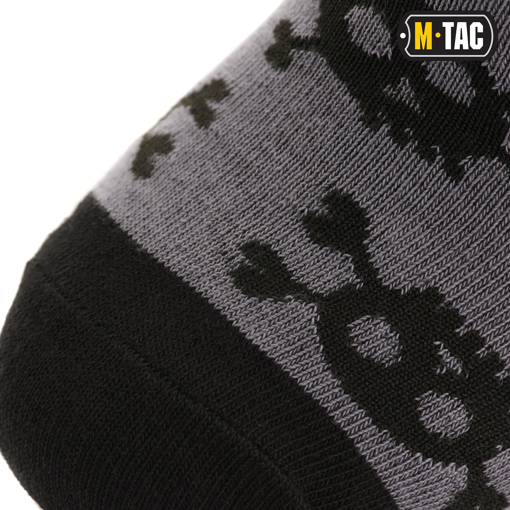 Lightweight M-Tac Mk.3 Pirate Skull mid-calf socks with skull graphic and tactical design, suitable for outdoor or casual wear.