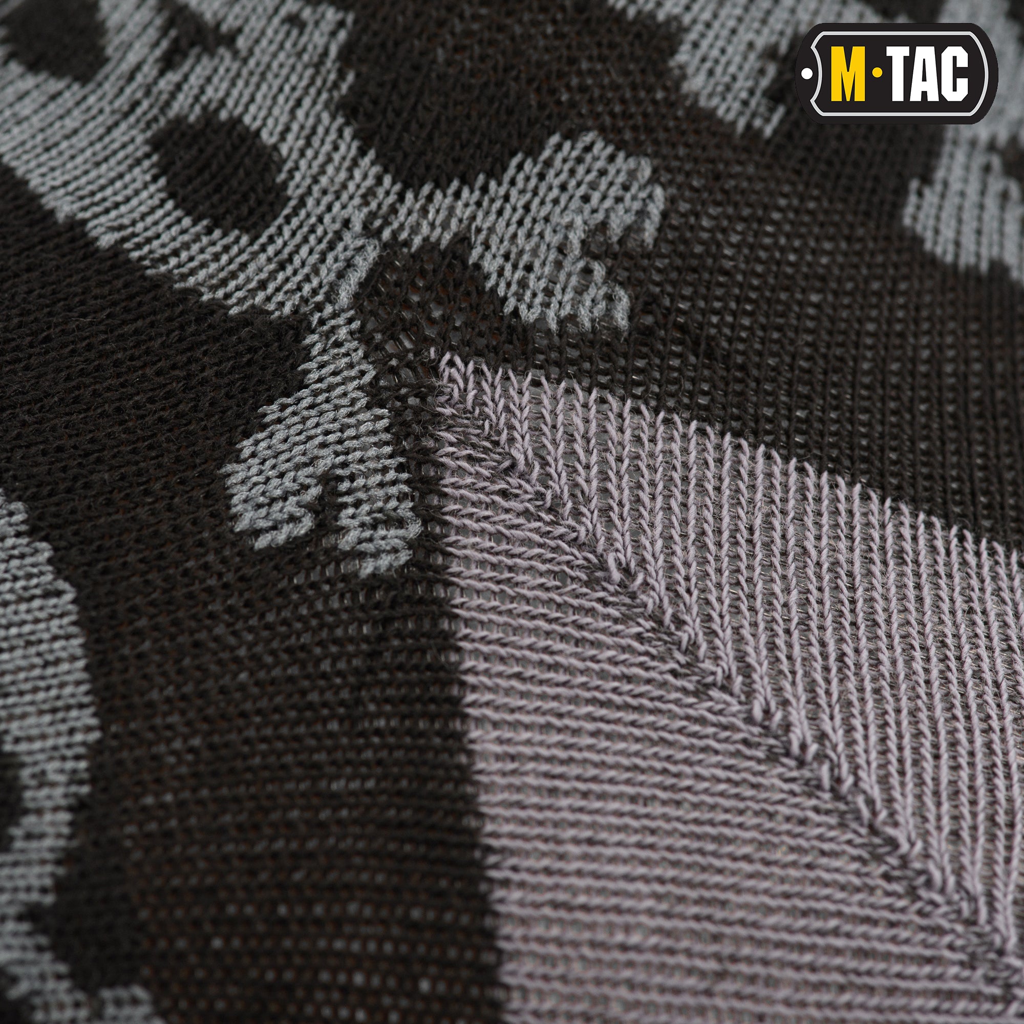 Lightweight M-Tac Mk.3 Pirate Skull mid-calf socks with pirate skull design, black and gray color, suitable for tactical or casual wear.