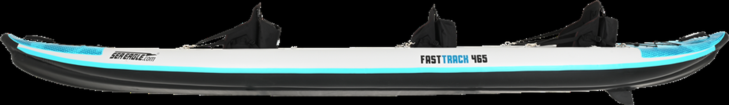 Backcountry Sportsman 465ft FastTrack™ V-bottom 3-person package with inflatable boat and accessories on water.