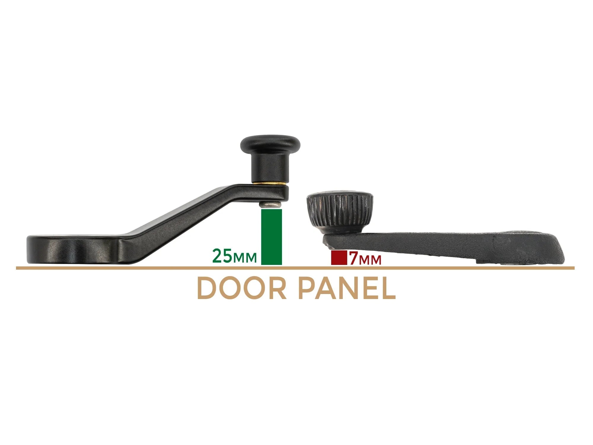 Heavy duty high offset window crank by GoWesty, featuring a sturdy design and ergonomic handle for easy window operation.