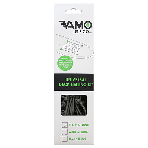 Vamo Life black universal deck netting kit with mesh panels and hooks for outdoor safety and barrier installation