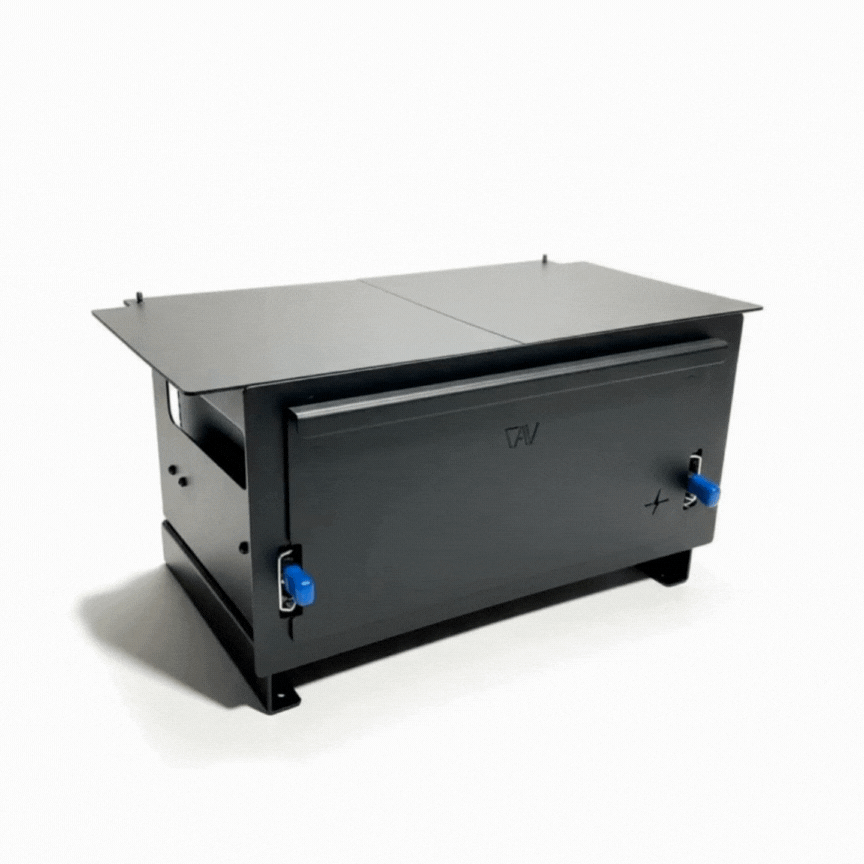 Video of Canyon Drawer System by Canyon Adventure Vans, showcasing its sturdy design and organization features for vehicle storage.