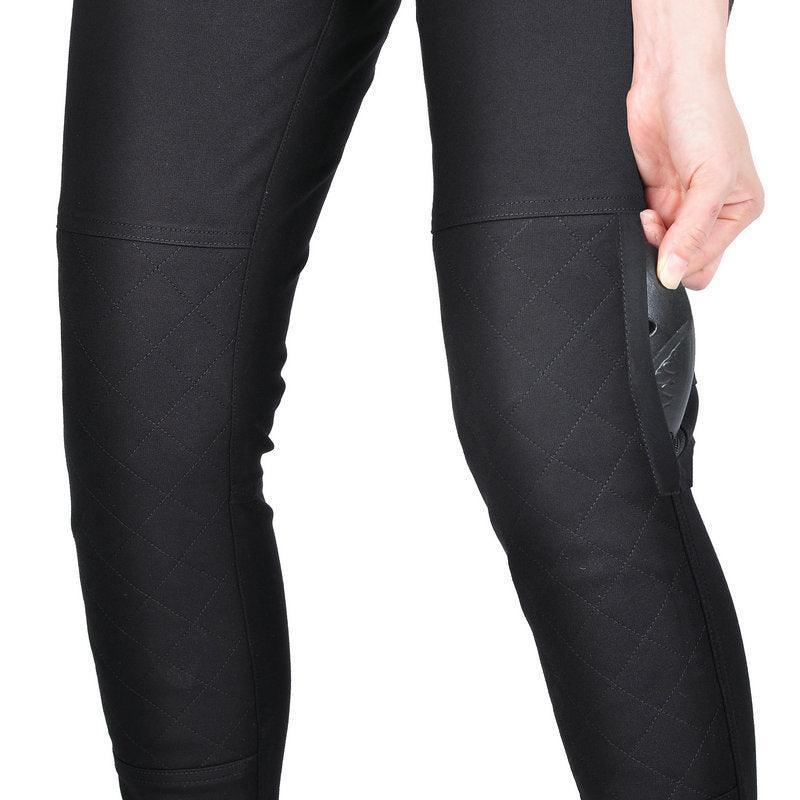 Women’s VOLERO™ Motorcycle Pants with Kevlar added by Bean's Moto Booth, featuring reinforced fabric and a secure fit.