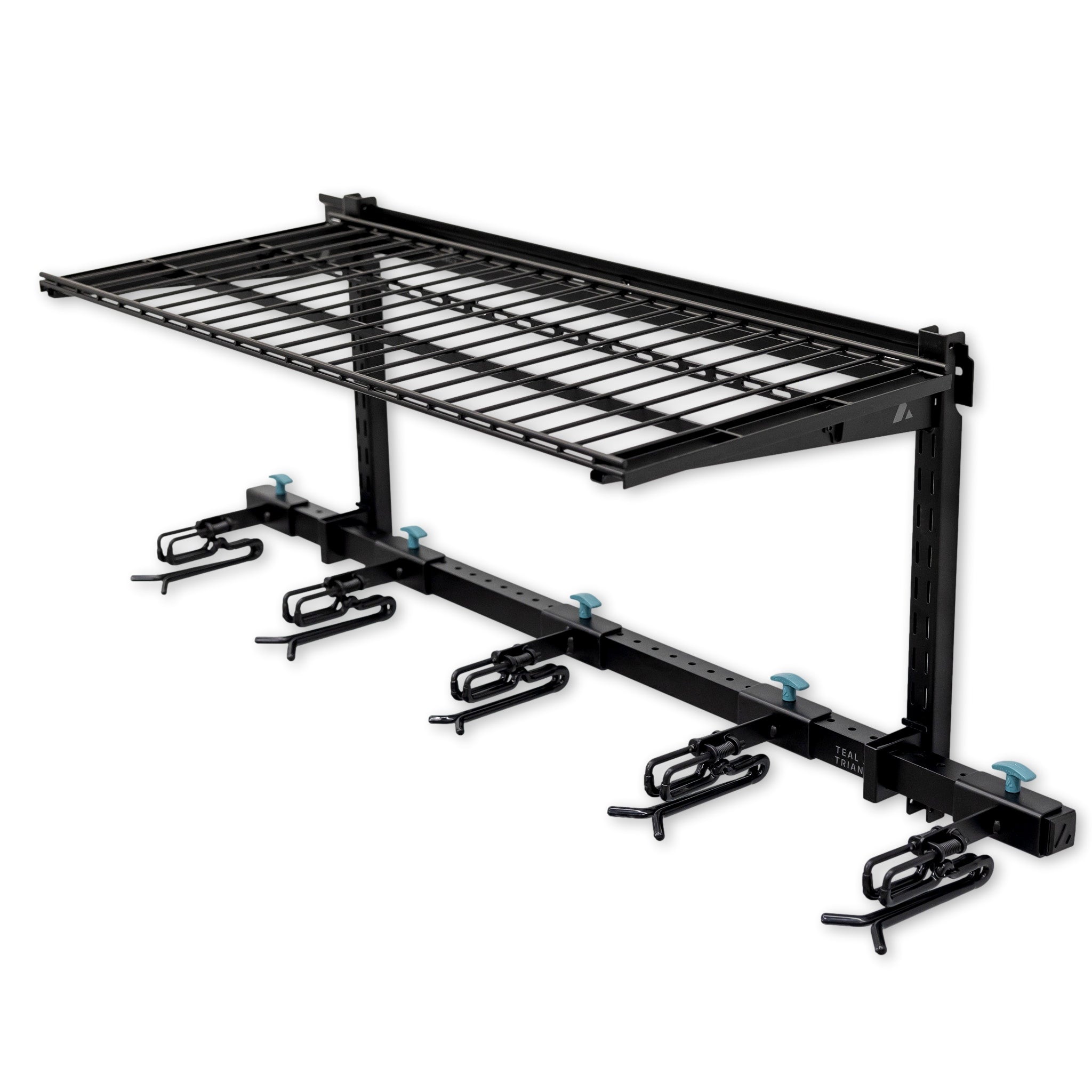 Lone Peak Ski Rack + Shelf | Adjustable Wall Storage System | Holds 5 Pairs of Skis - OVERLANDERS Outfitter