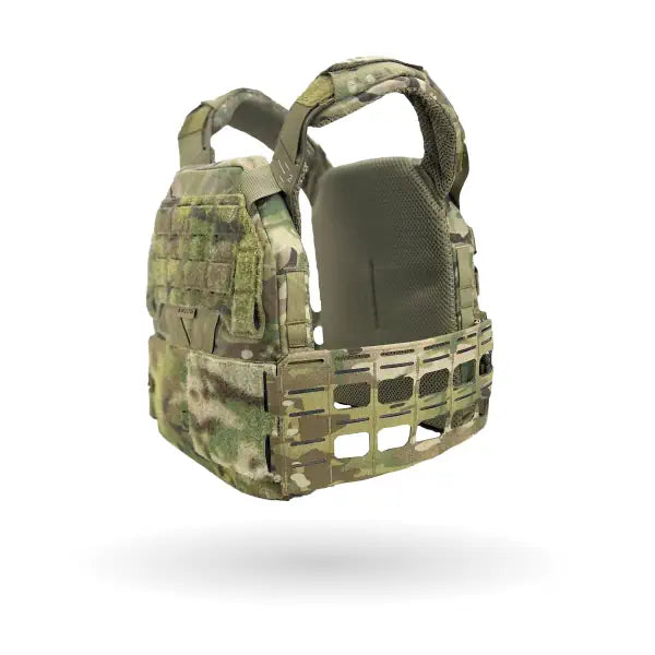 HCC Tactical Warfighter Cummerbund in Multi-Terrain Camouflage, featuring adjustable straps and MOLLE webbing for tactical gear.
