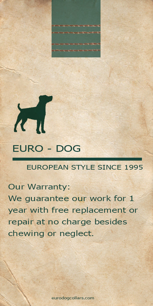 Euro-Dog Collars and Leads leather dog harness with sturdy step-in design and adjustable straps for a secure fit.