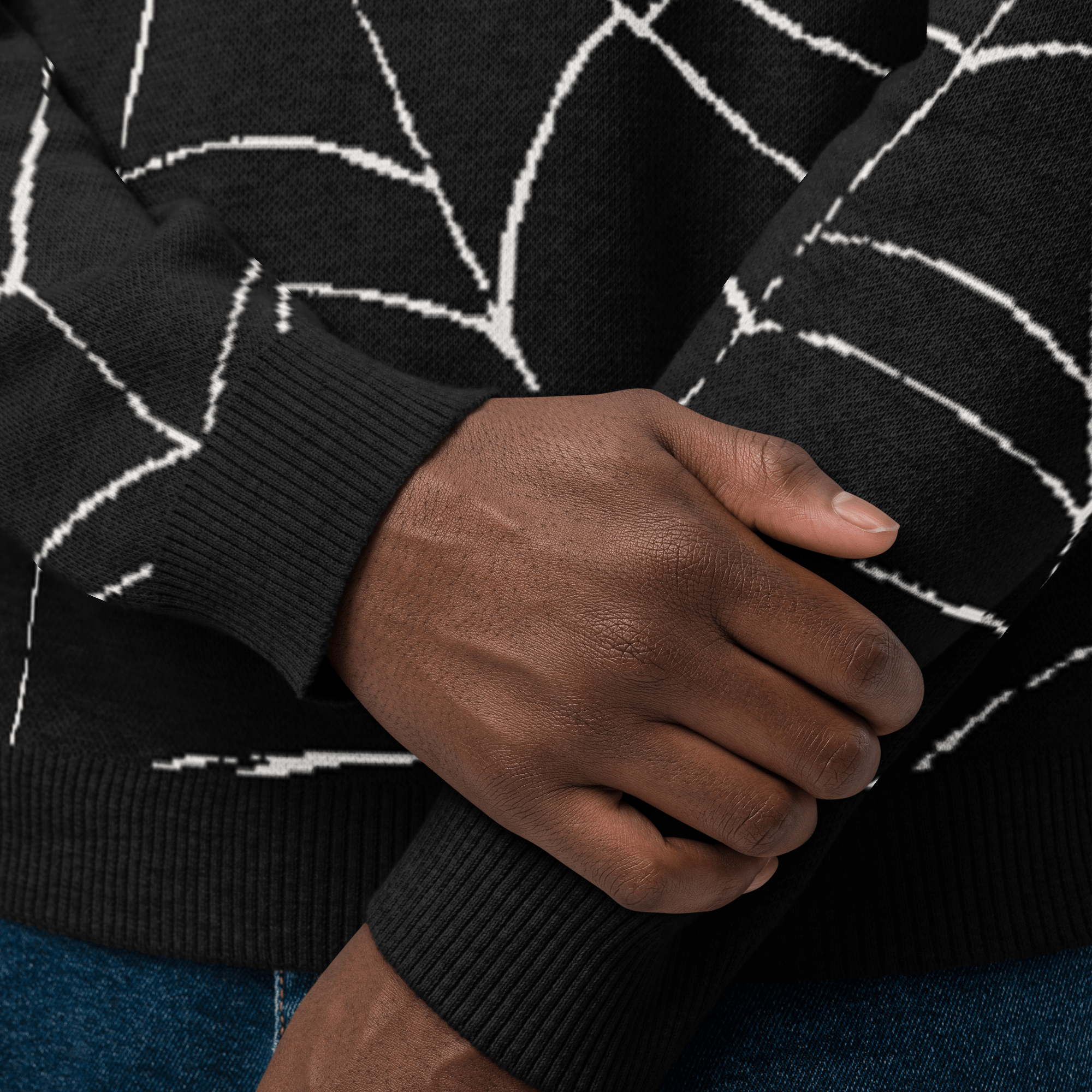 Web Weaver Knit Crew Neck Sweater