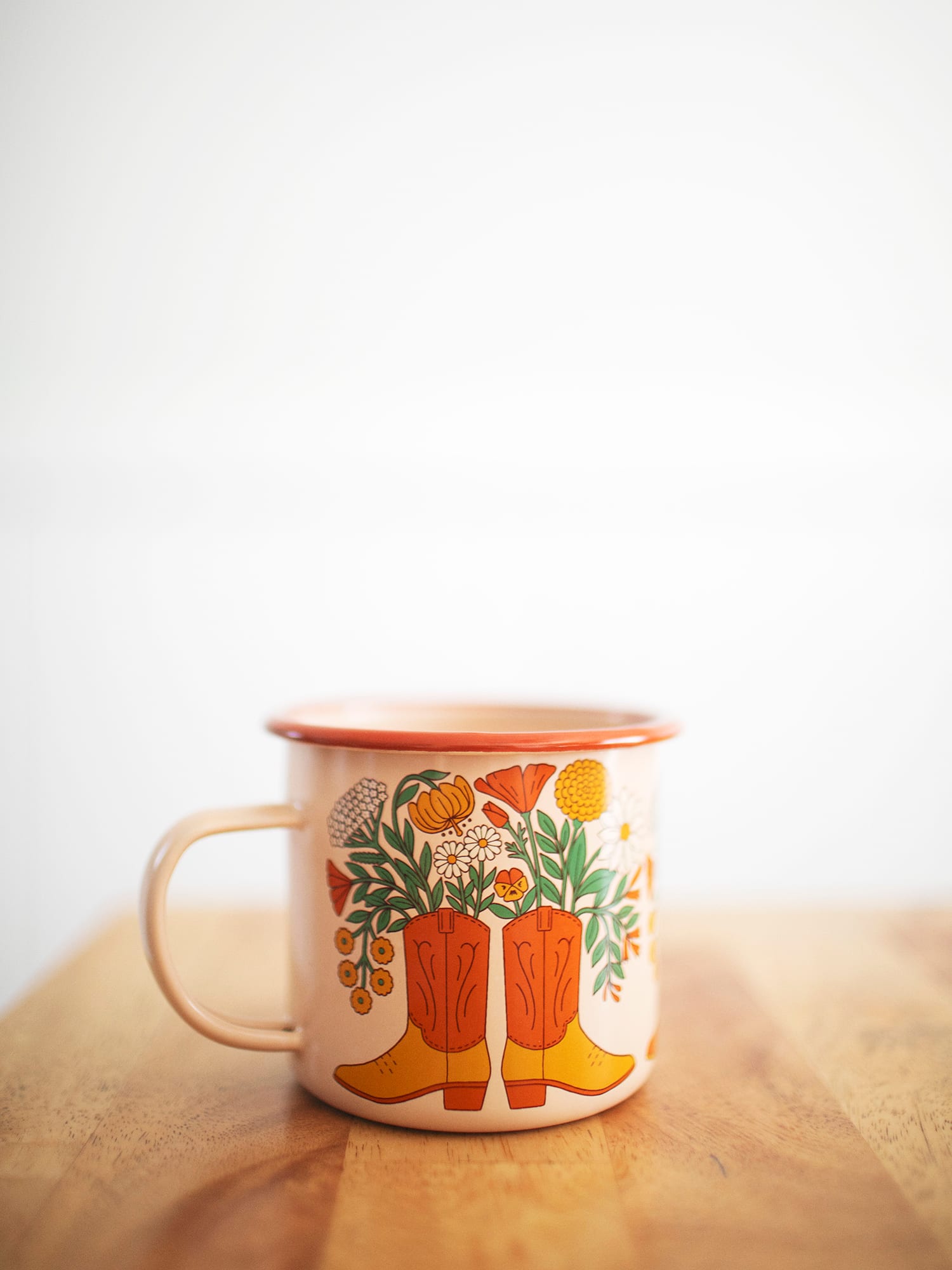 Western Bloom Enamel Mug 16oz - OVERLANDERS Outfitter