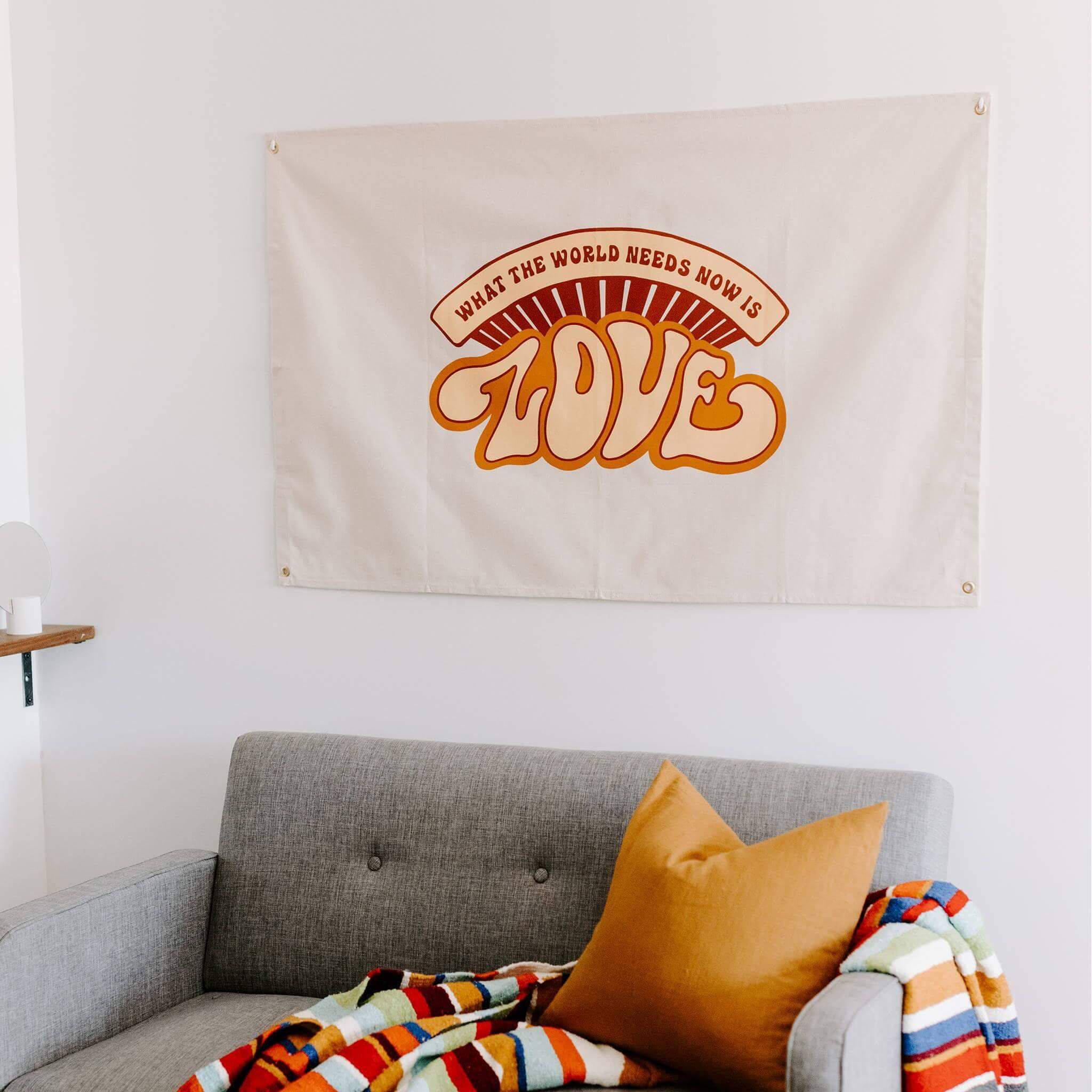 What The World Needs Now Canvas Flag - OVERLANDERS Outfitter