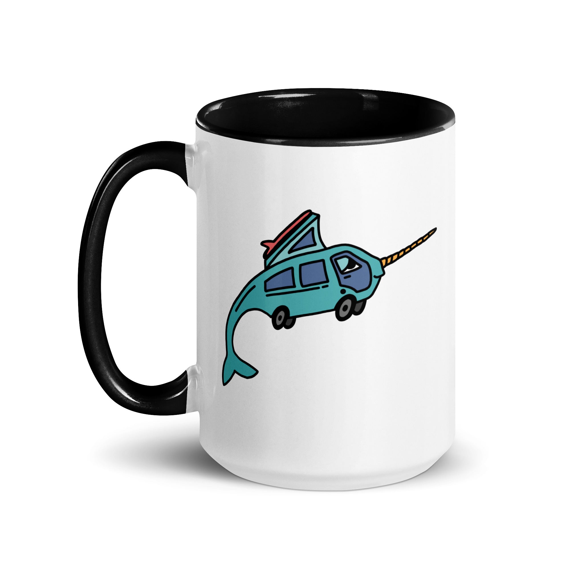 Narwhal Ned Mug with Color Inside - OVERLANDERS Outfitter