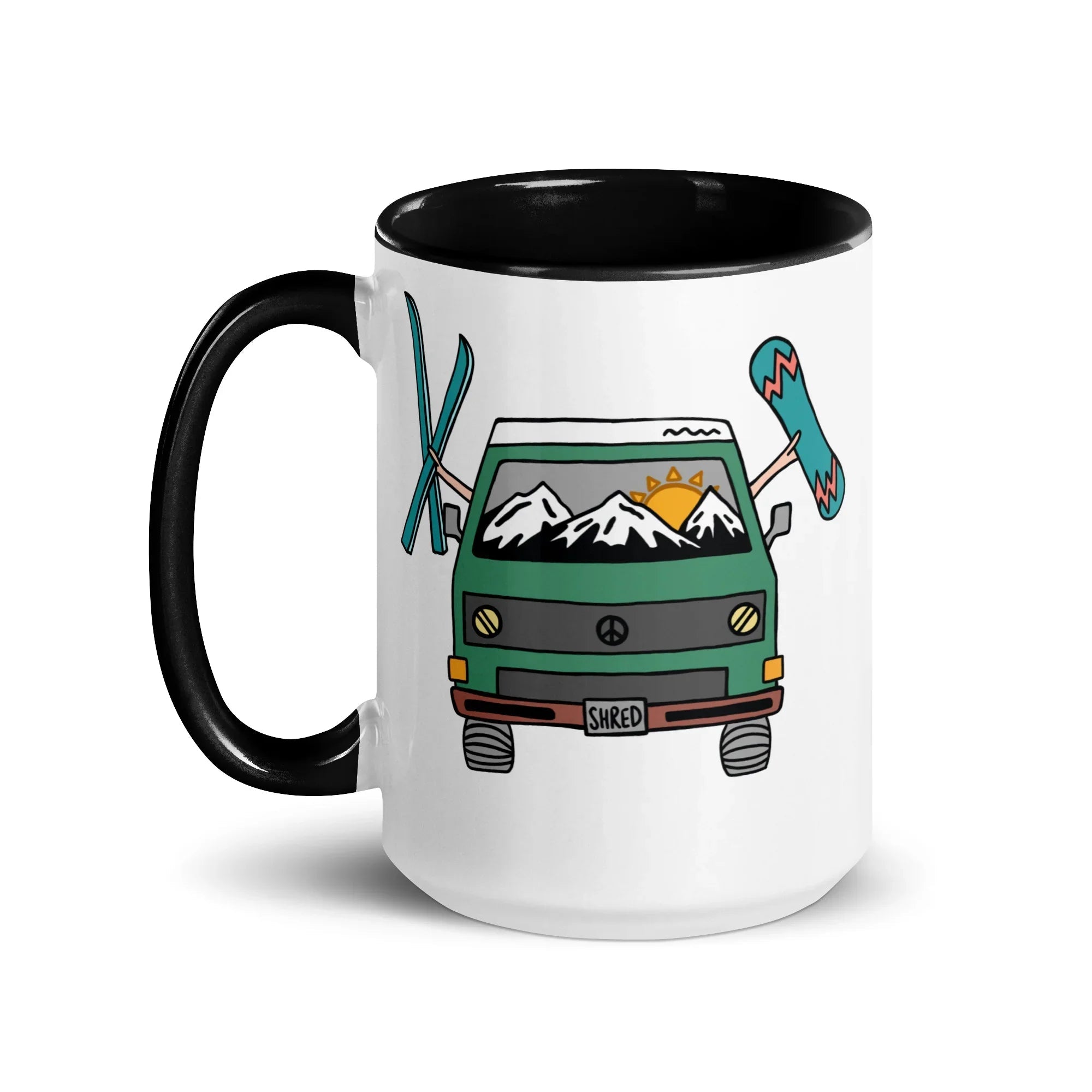 Shred Van Mug with Color Inside - OVERLANDERS Outfitter