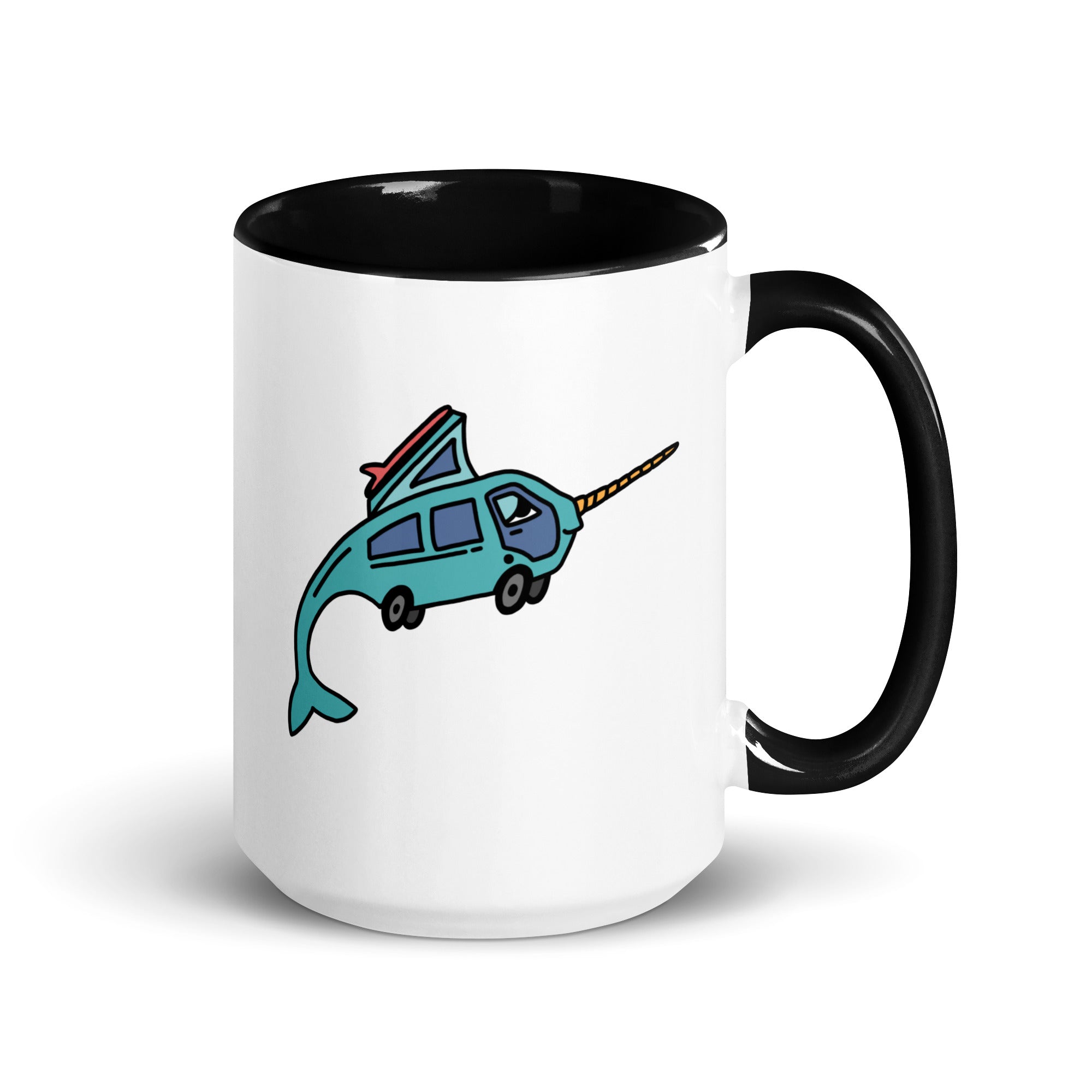 Narwhal Ned Mug with Color Inside - OVERLANDERS Outfitter