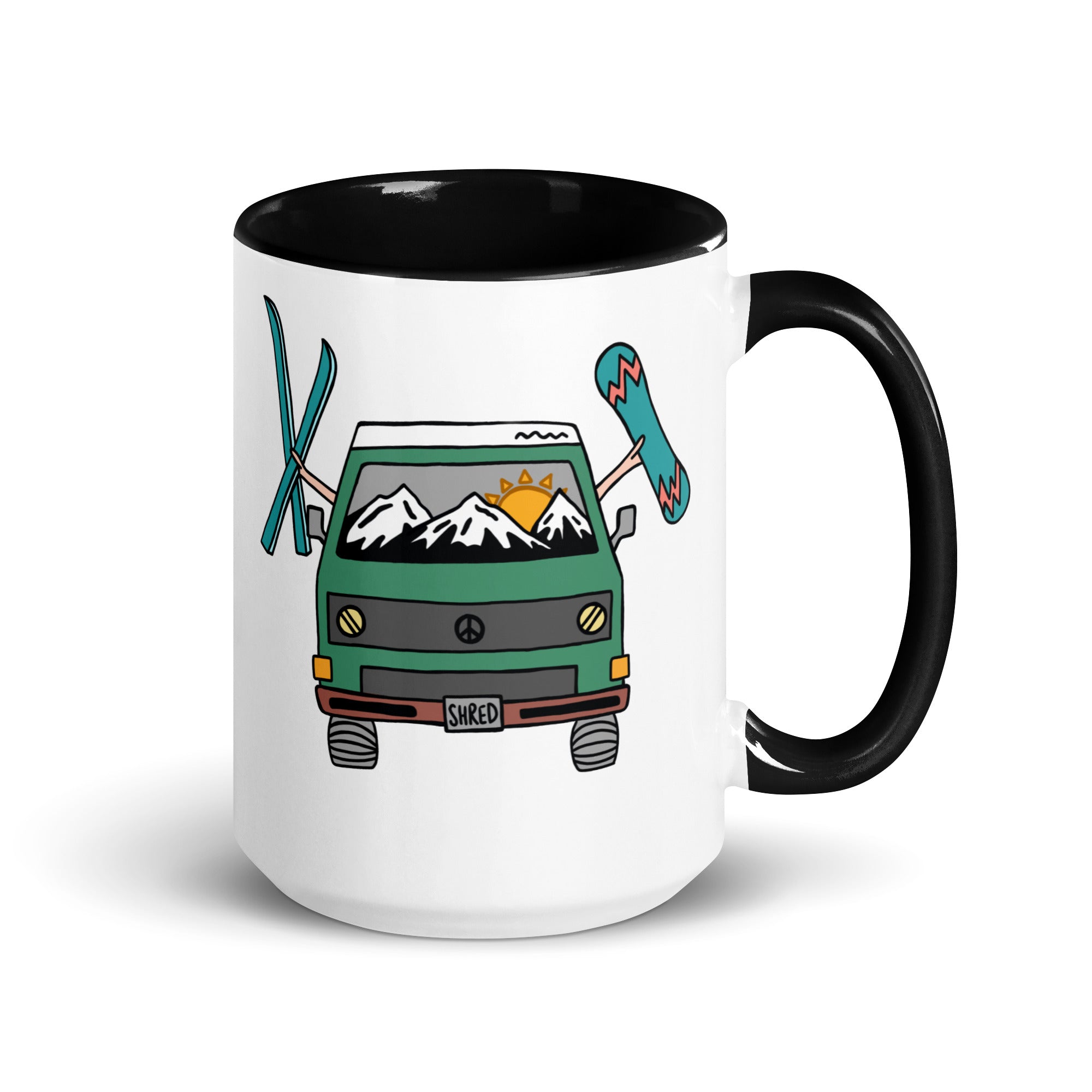 Shred Van Mug with Color Inside - OVERLANDERS Outfitter