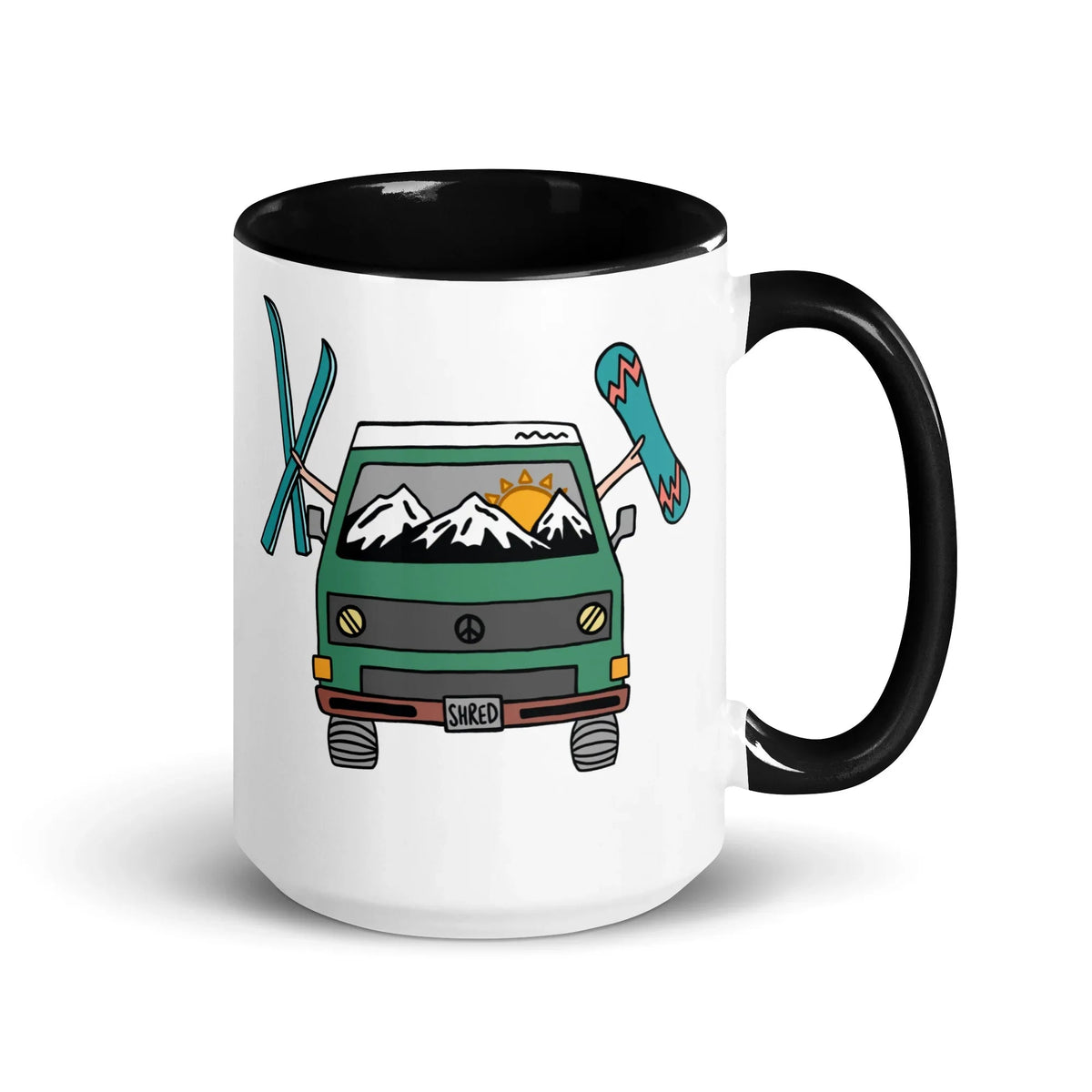 Shred Van Mug with Color Inside - OVERLANDERS Outfitter