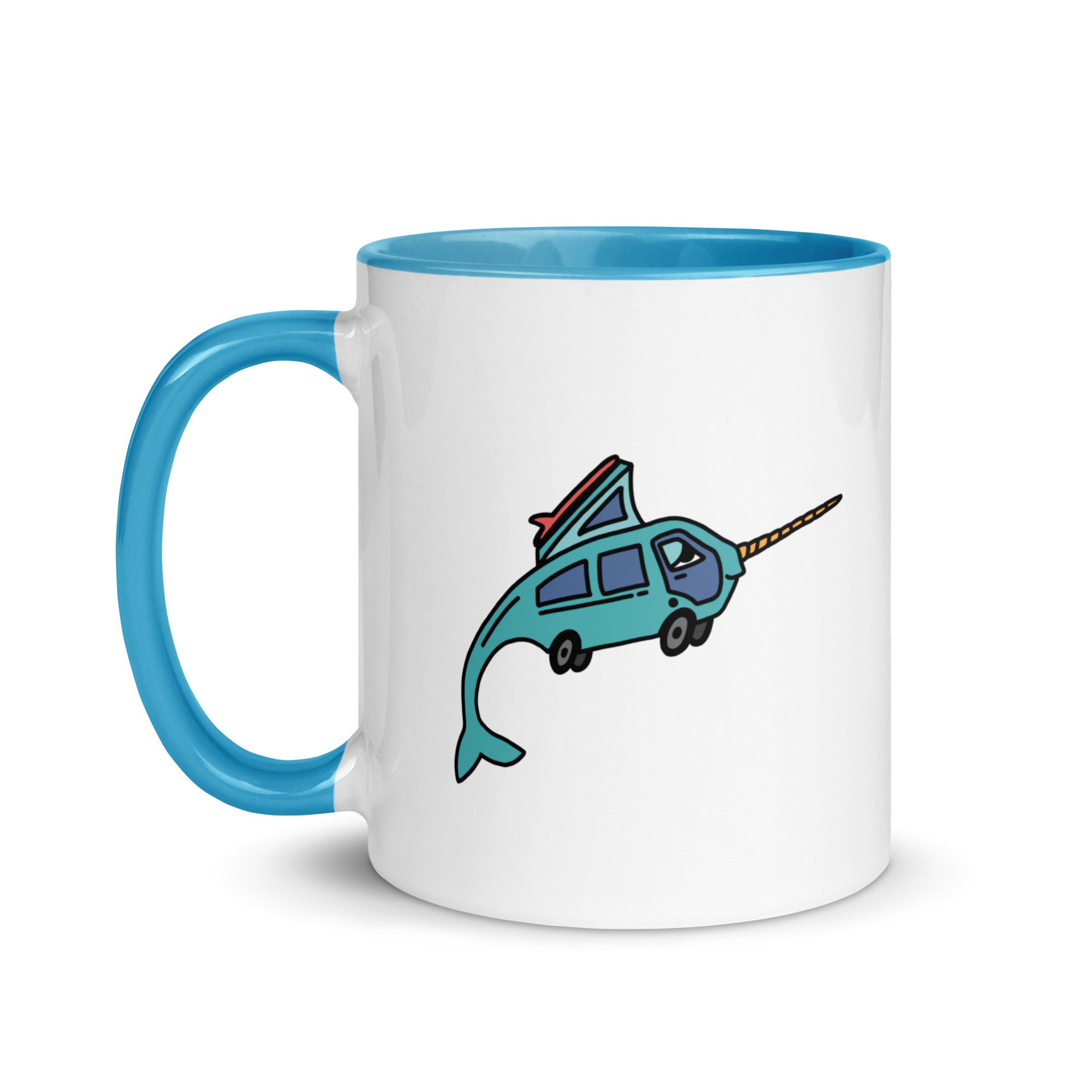 Narwhal Ned Mug with Color Inside - OVERLANDERS Outfitter