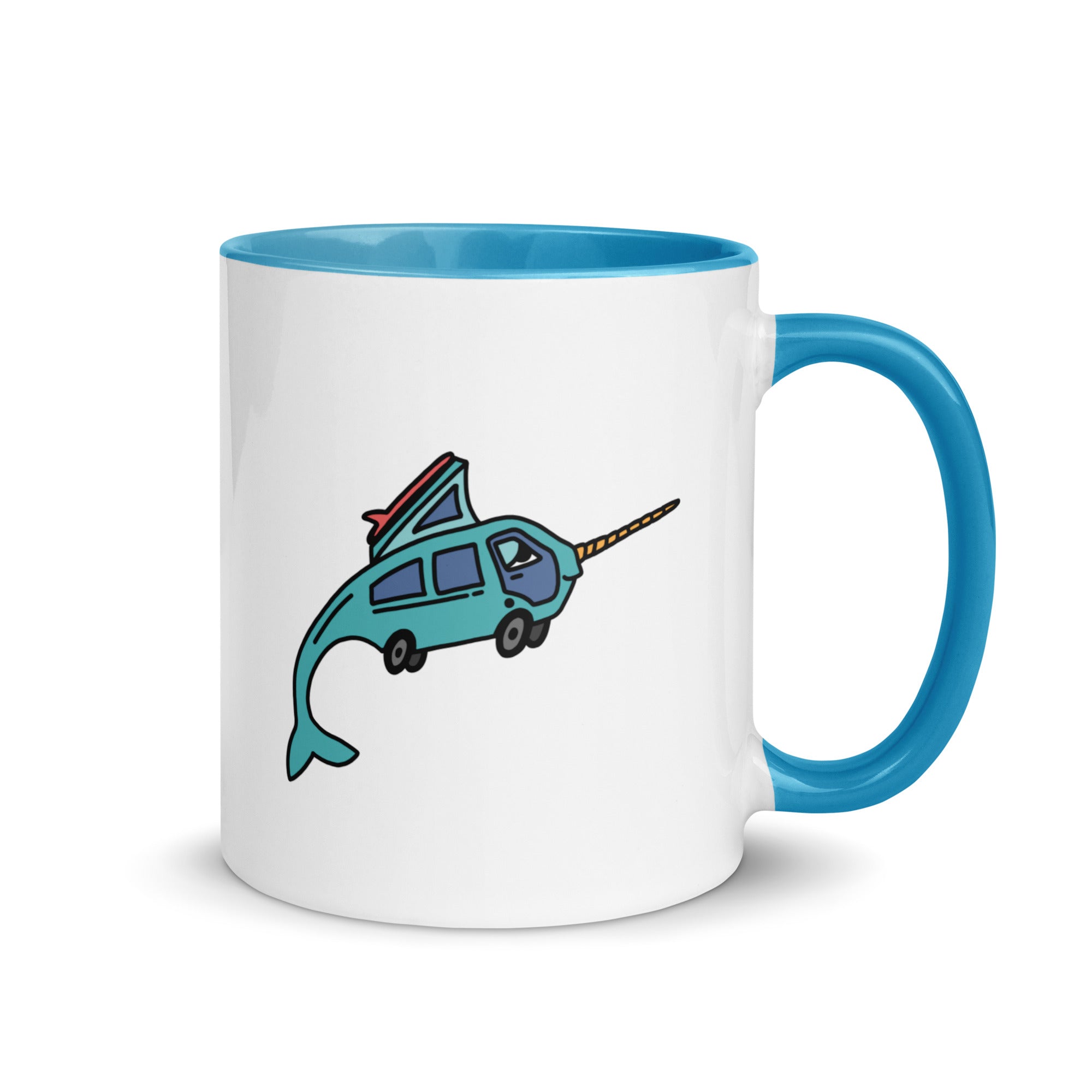 Narwhal Ned Mug with Color Inside - OVERLANDERS Outfitter