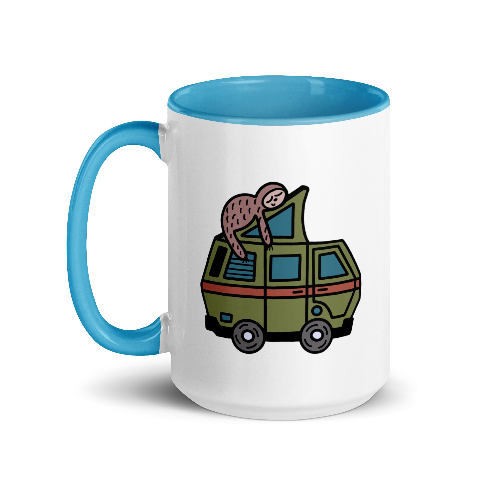 Stewie Sloth Mug with Color Inside - OVERLANDERS Outfitter
