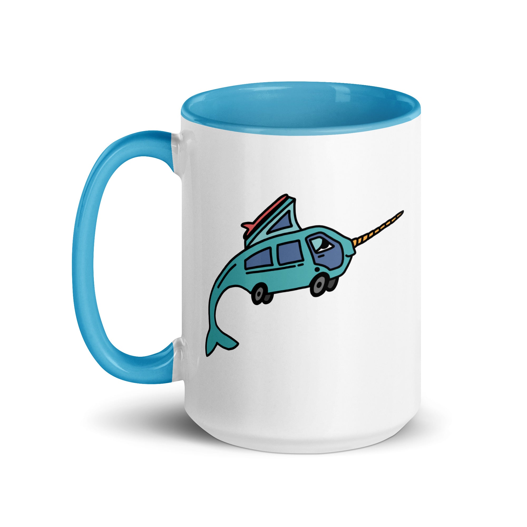 Narwhal Ned Mug with Color Inside - OVERLANDERS Outfitter