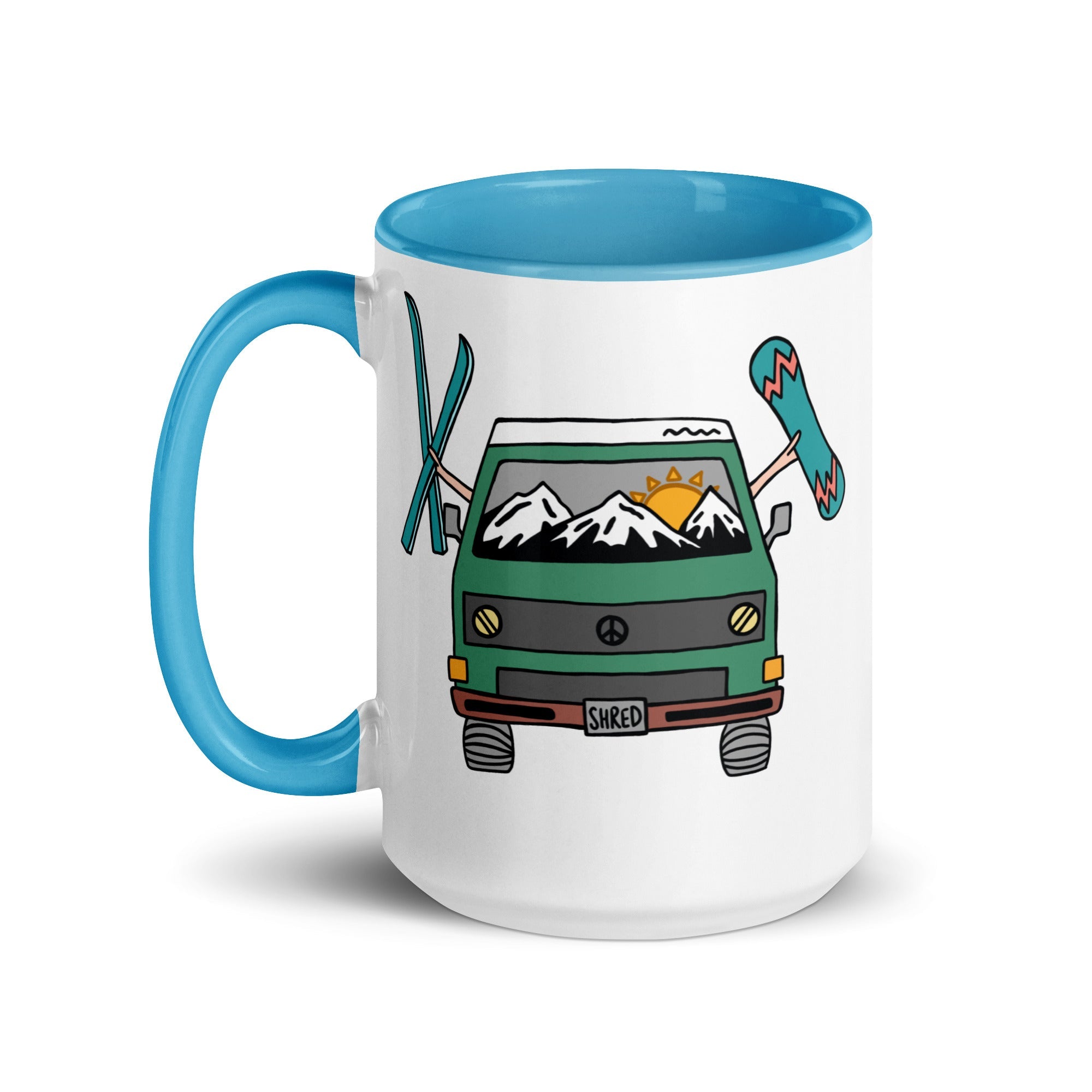 Shred Van Mug with Color Inside - OVERLANDERS Outfitter