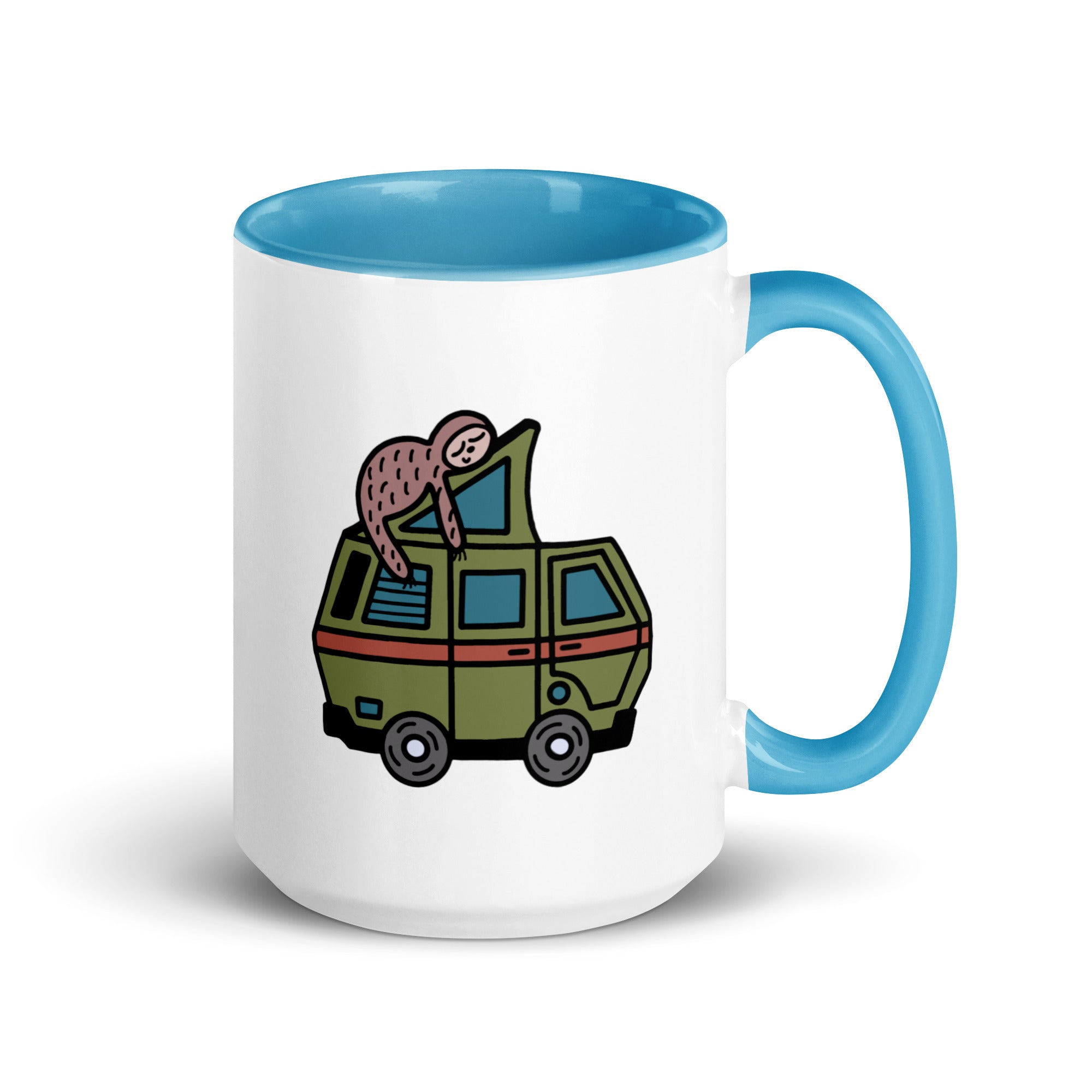 Stewie Sloth Mug with Color Inside - OVERLANDERS Outfitter