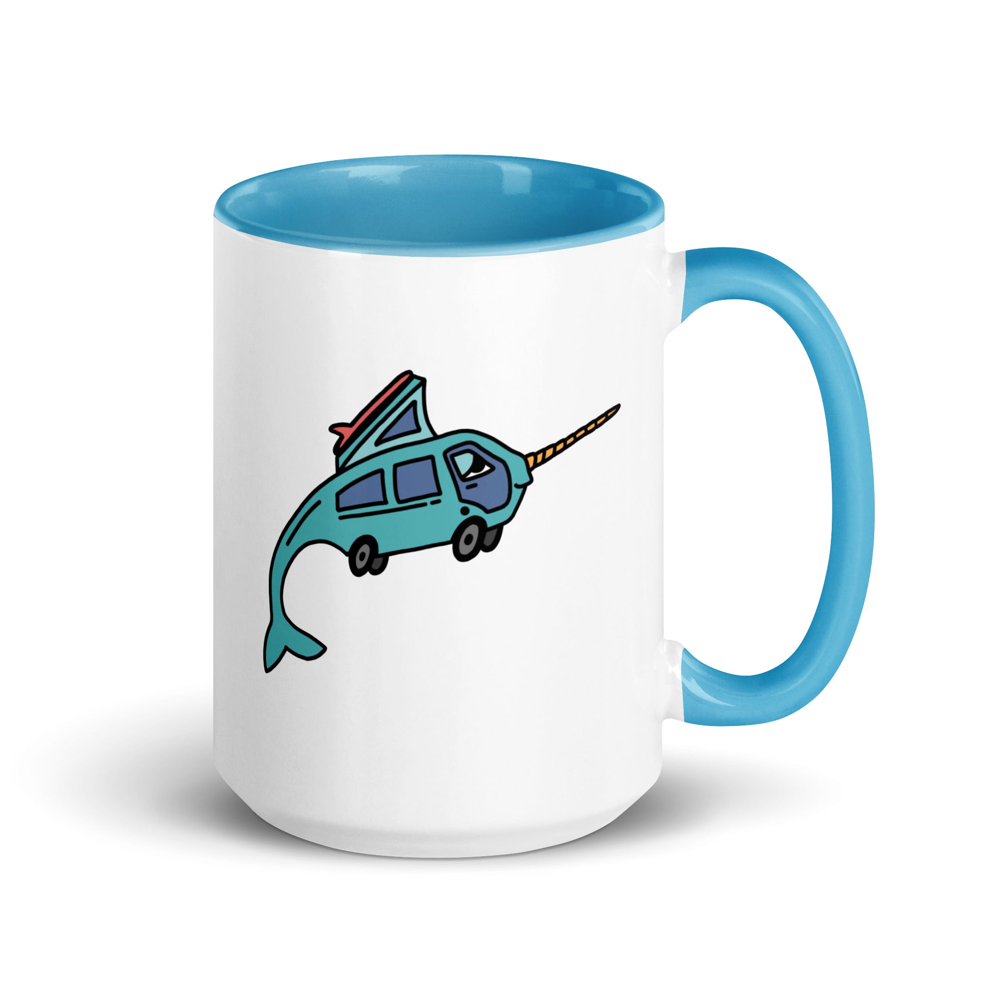 Narwhal Ned Mug with Color Inside - OVERLANDERS Outfitter