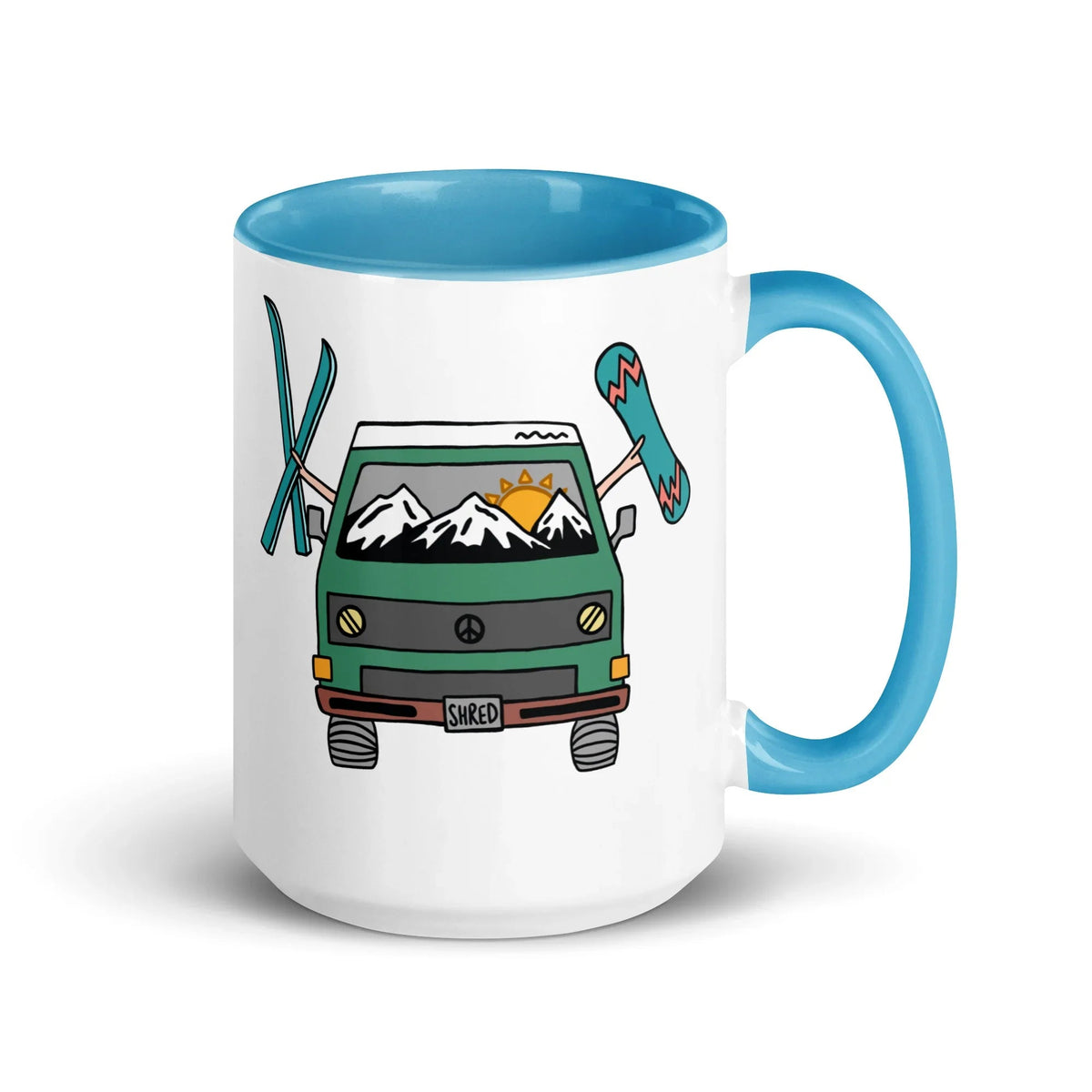 Shred Van Mug with Color Inside - OVERLANDERS Outfitter
