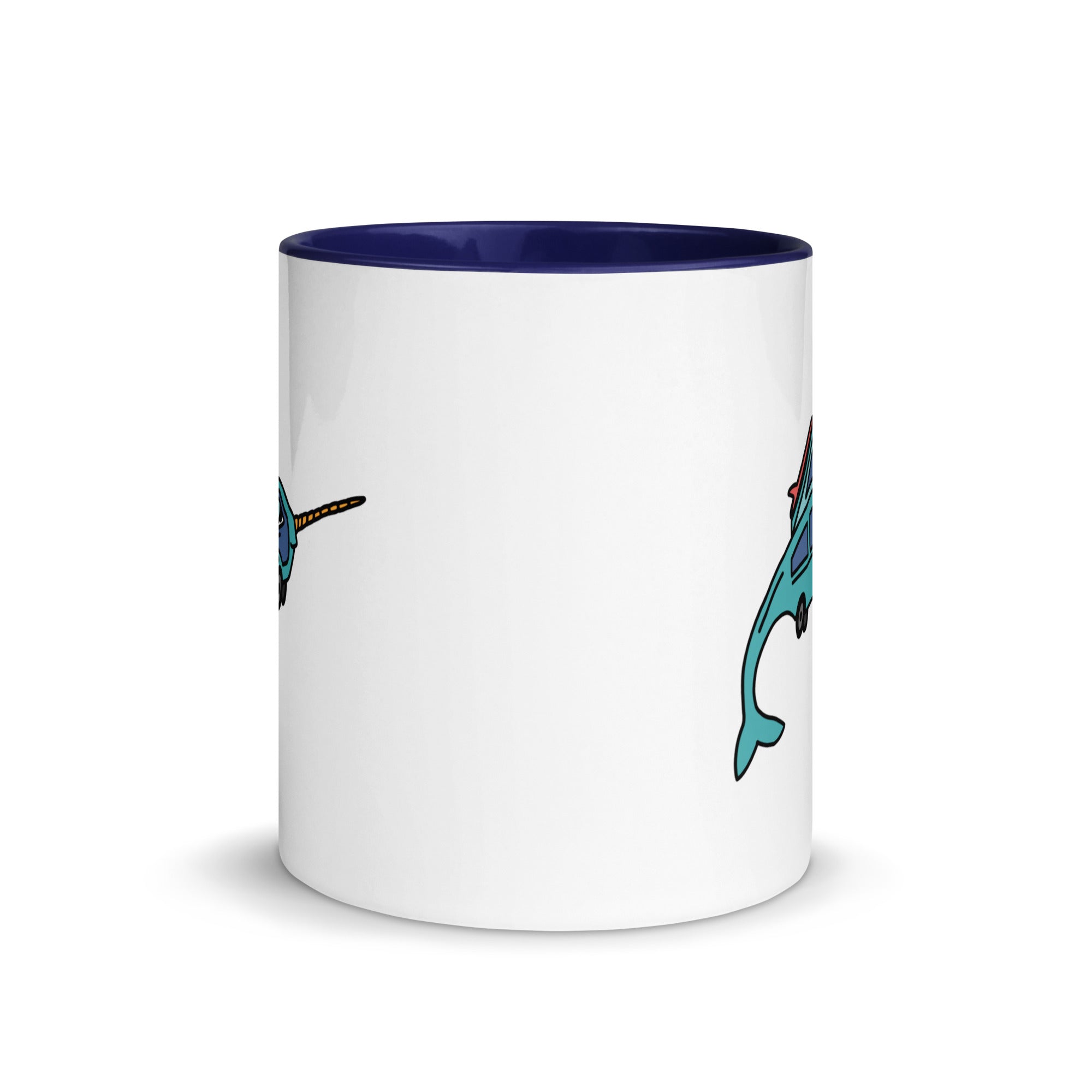 Narwhal Ned Mug with Color Inside - OVERLANDERS Outfitter