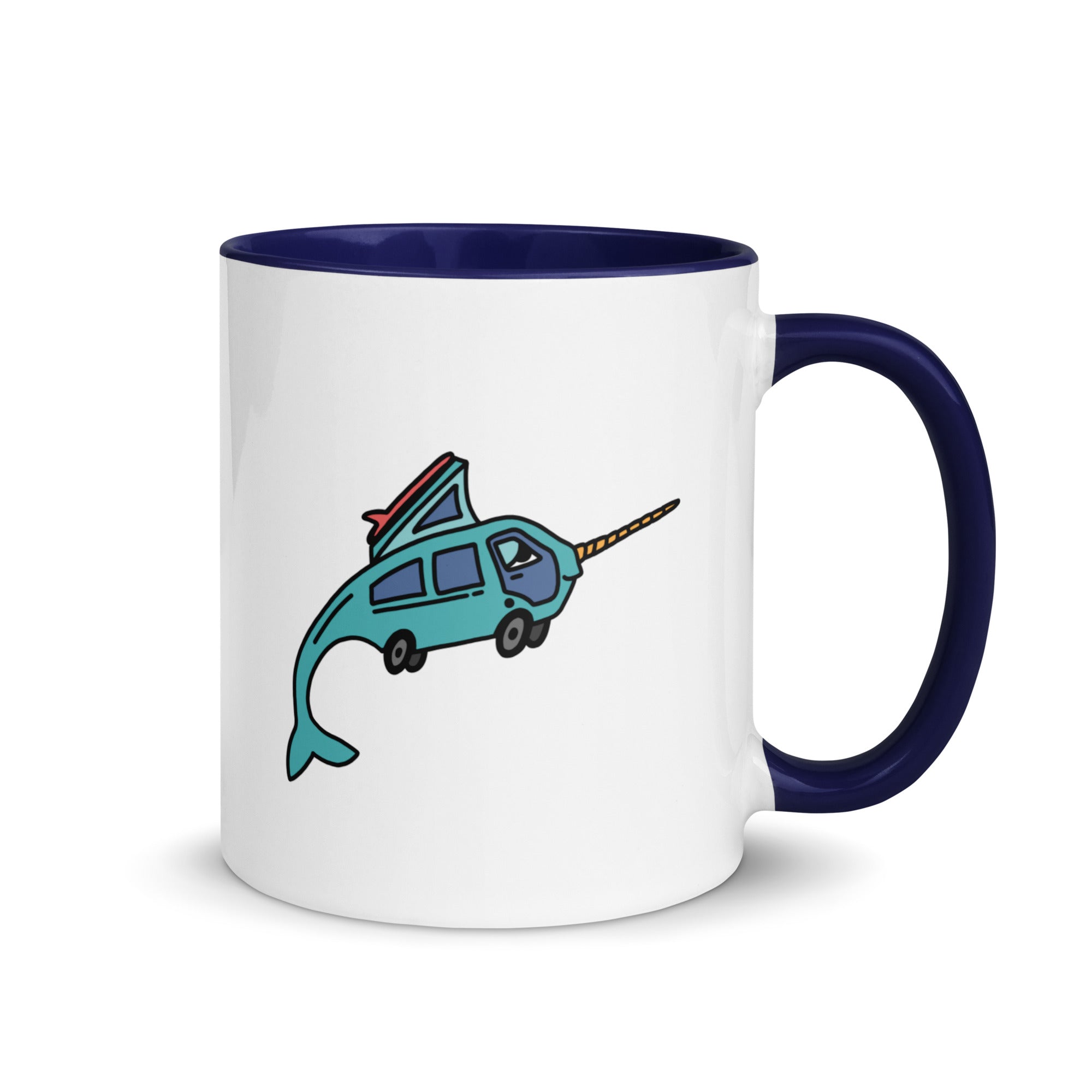 Narwhal Ned Mug with Color Inside - OVERLANDERS Outfitter