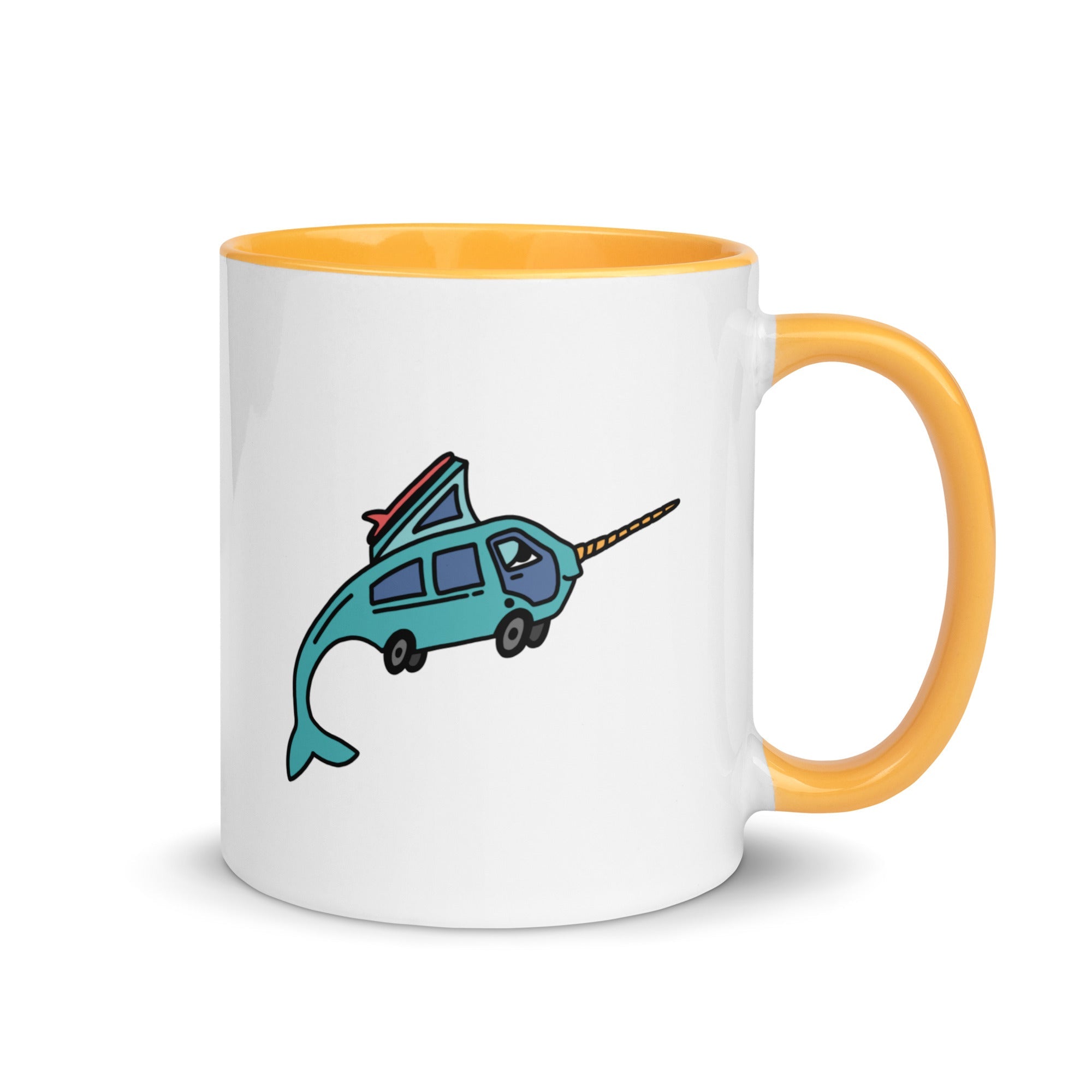 Narwhal Ned Mug with Color Inside - OVERLANDERS Outfitter