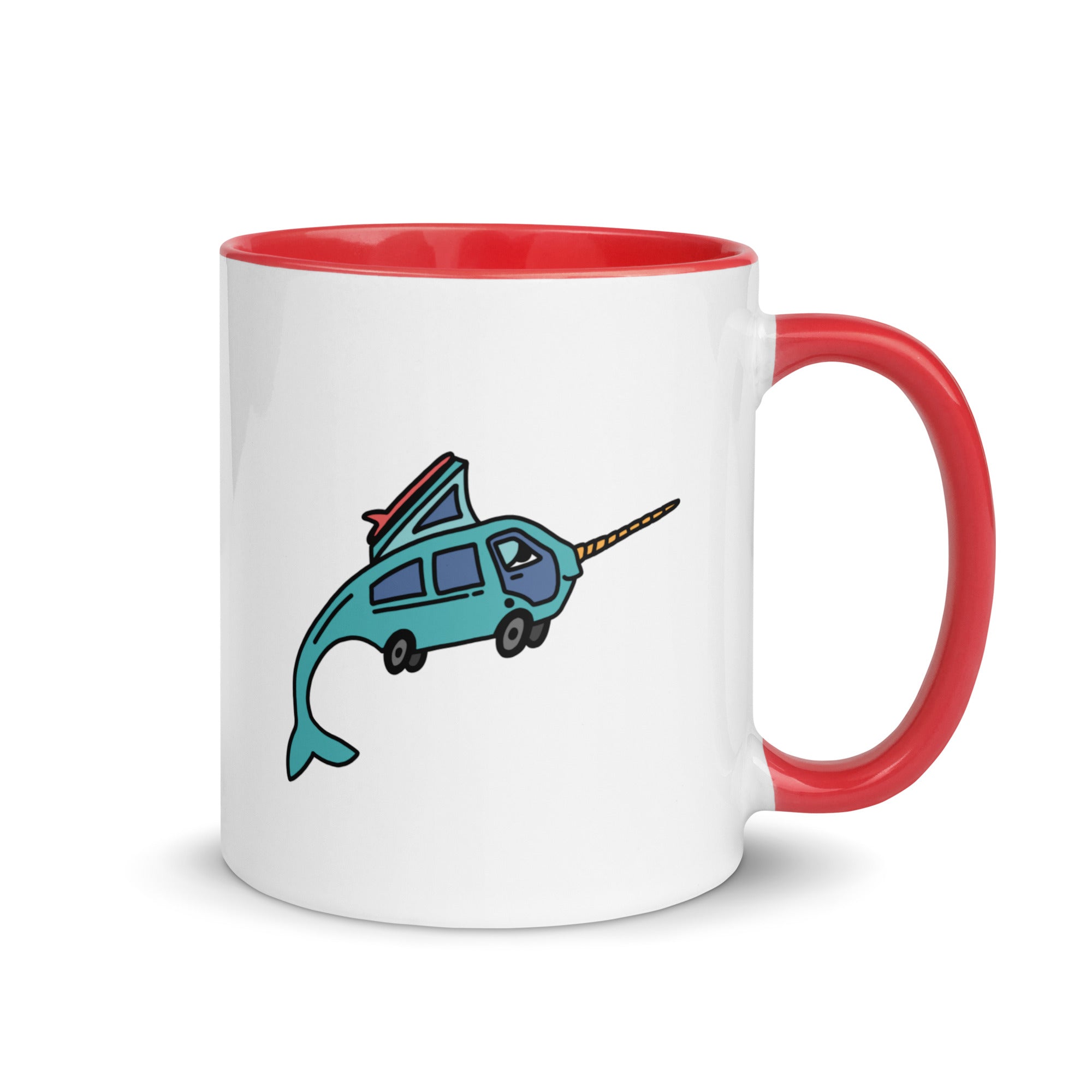 Narwhal Ned Mug with Color Inside - OVERLANDERS Outfitter