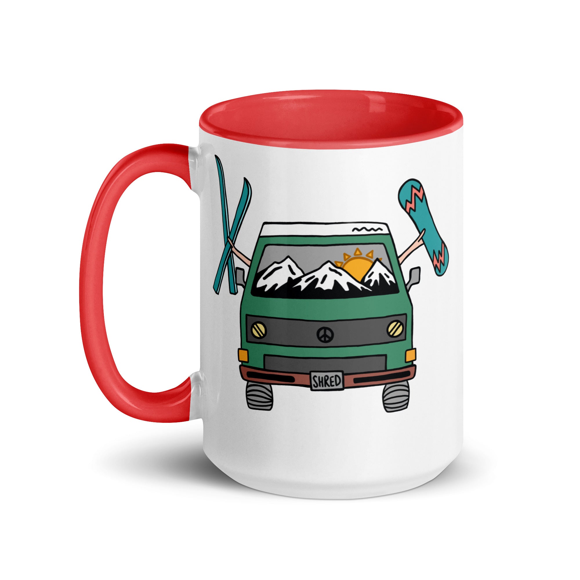 Shred Van Mug with Color Inside - OVERLANDERS Outfitter