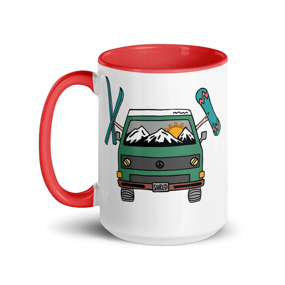 Shred Van Mug with Color Inside - OVERLANDERS Outfitter