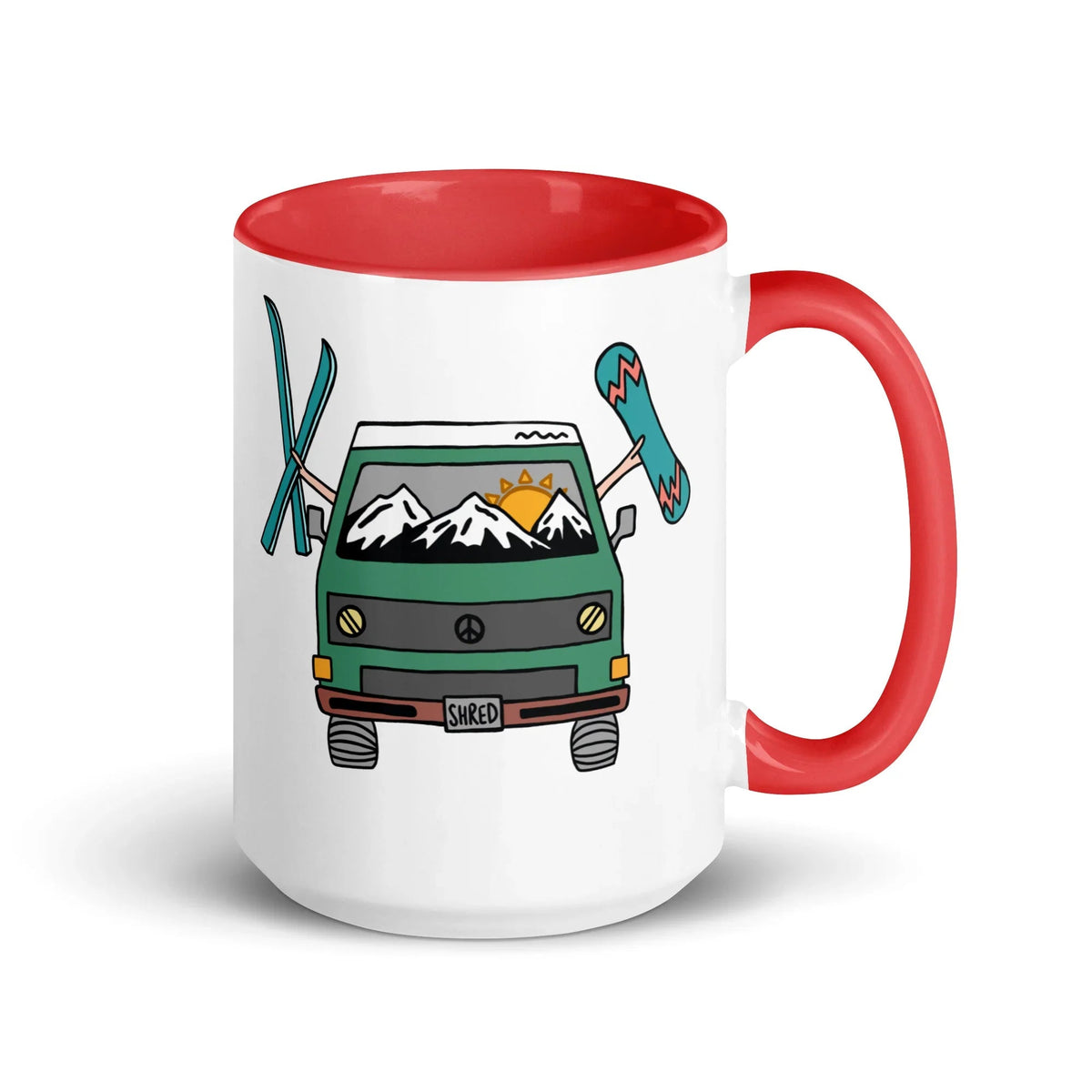 Shred Van Mug with Color Inside - OVERLANDERS Outfitter
