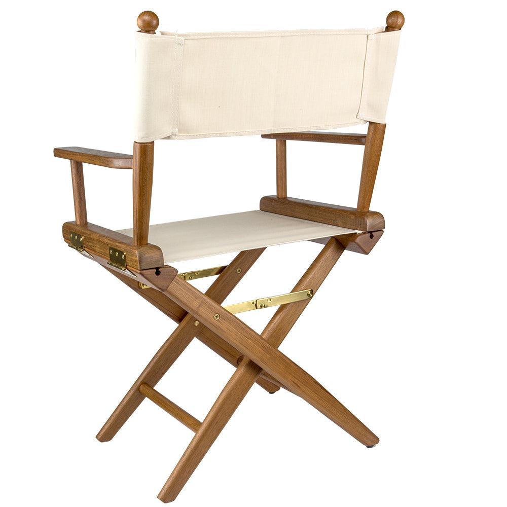 Whitecap Directors Chair w/Natural Seat Covers - Teak - OVERLANDERS Outfitter