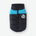 Blue Wilderness Shield vest coat by The Wild Paw, featuring rugged design and durable material for outdoor adventures.