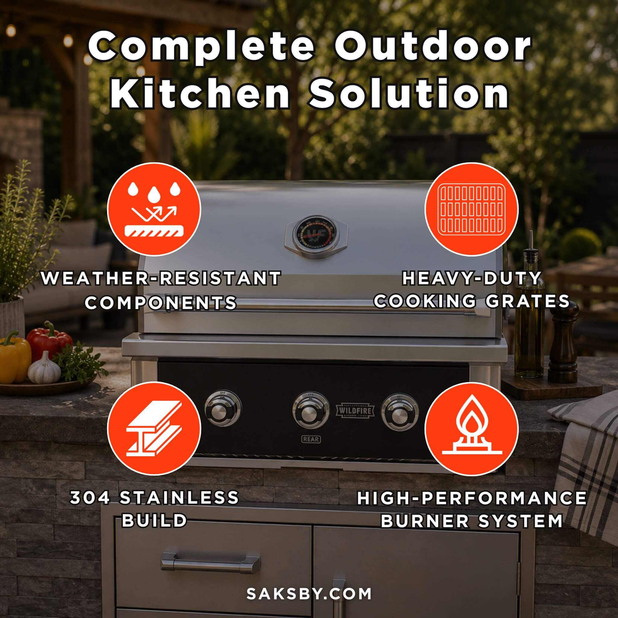 Wildfire Outdoor Living Ranch Pro 30-Inch 304 Stainless Steel Grill [WFPRO30G-BSS/SS] (SAK25374) - OVERLANDERS Outfitter
