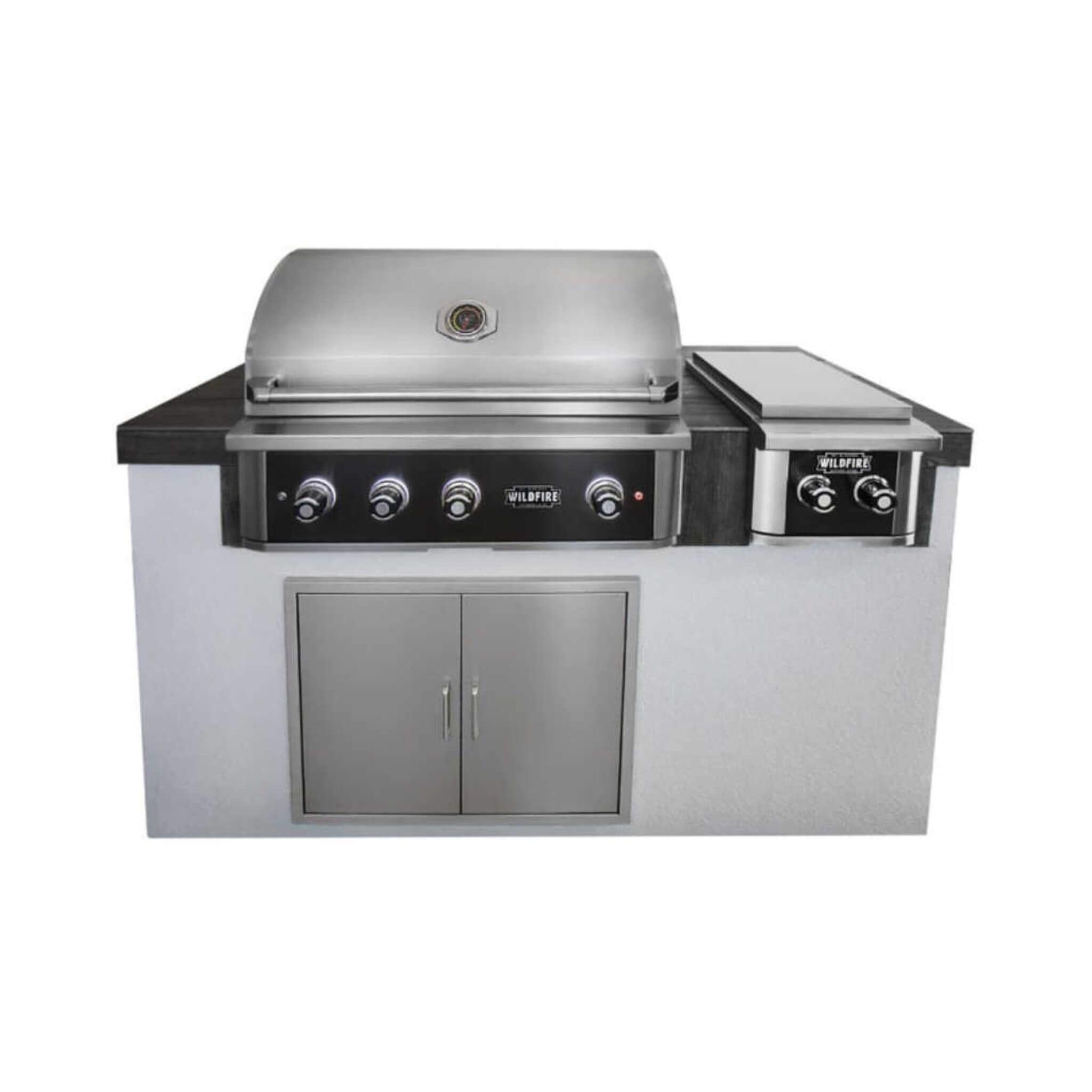 Wildfire Ranch Pro 24-Inch Stainless Steel Power Burner with front view showcasing its durable design and outdoor grilling capability.
