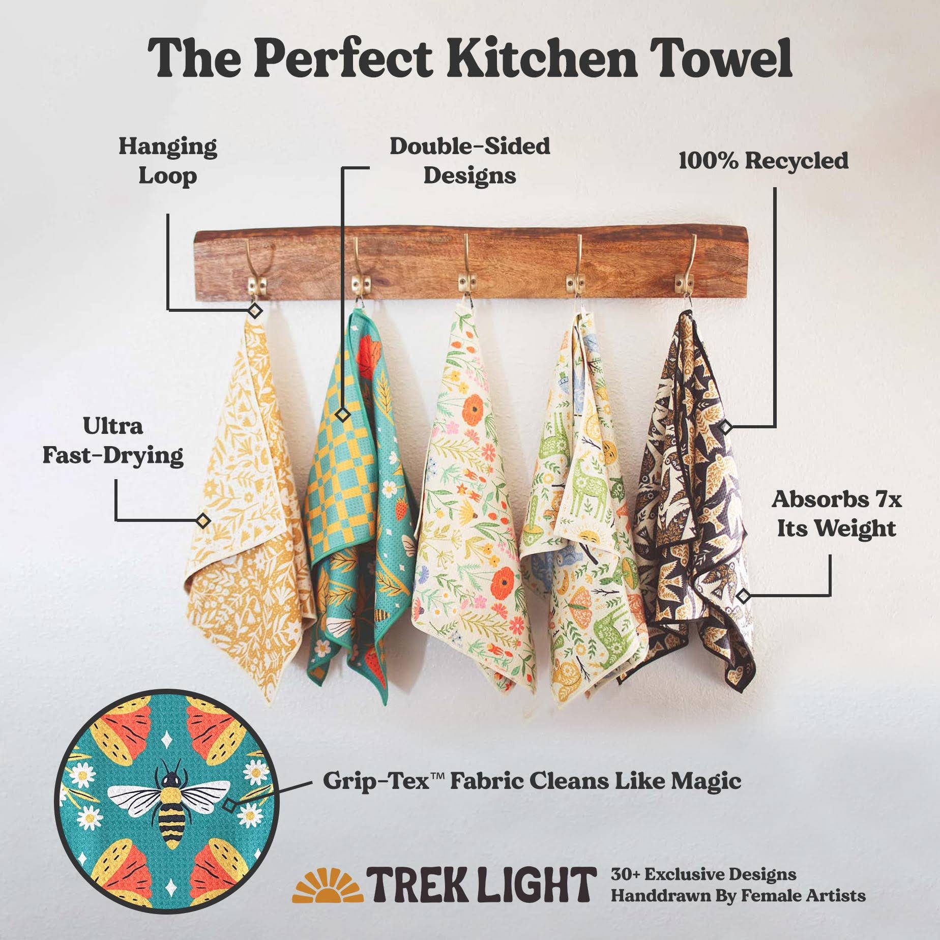 Wildflower Wonder Kitchen & Tea Towel - OVERLANDERS Outfitter