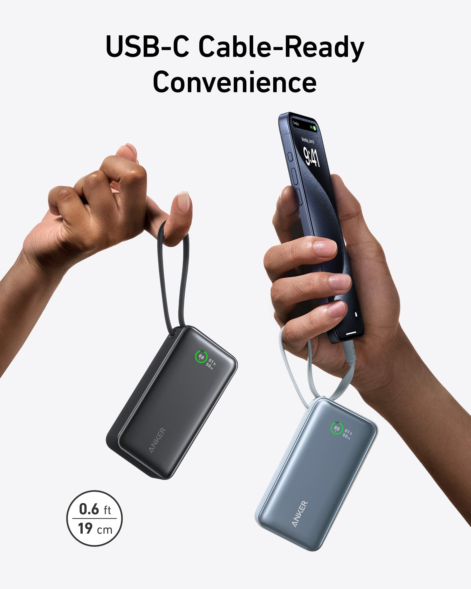 Anker Nano Power Bank (30W, Built-In USB-C Cable) - We The Collective