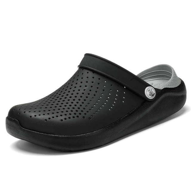 Women’s summer slip-on flip flops by Stevvex, casual beach sandals with cushioned water-friendly soles and open-toe design.