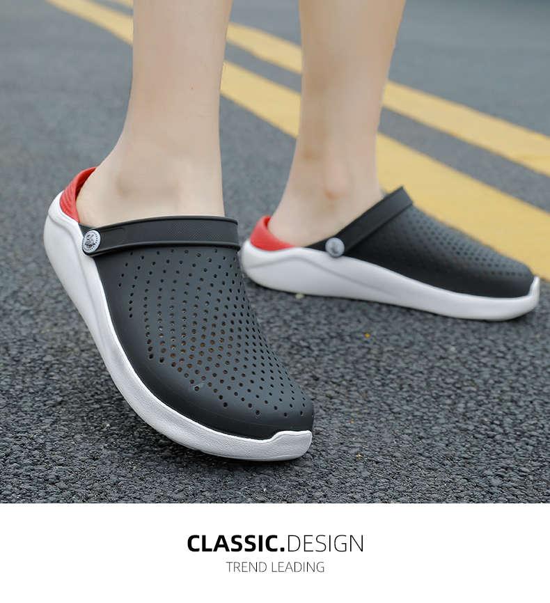 Women Stevvex summer flip-flops and beach sandals, slip-on casual garden clogs for water, work, gym, and beach use.