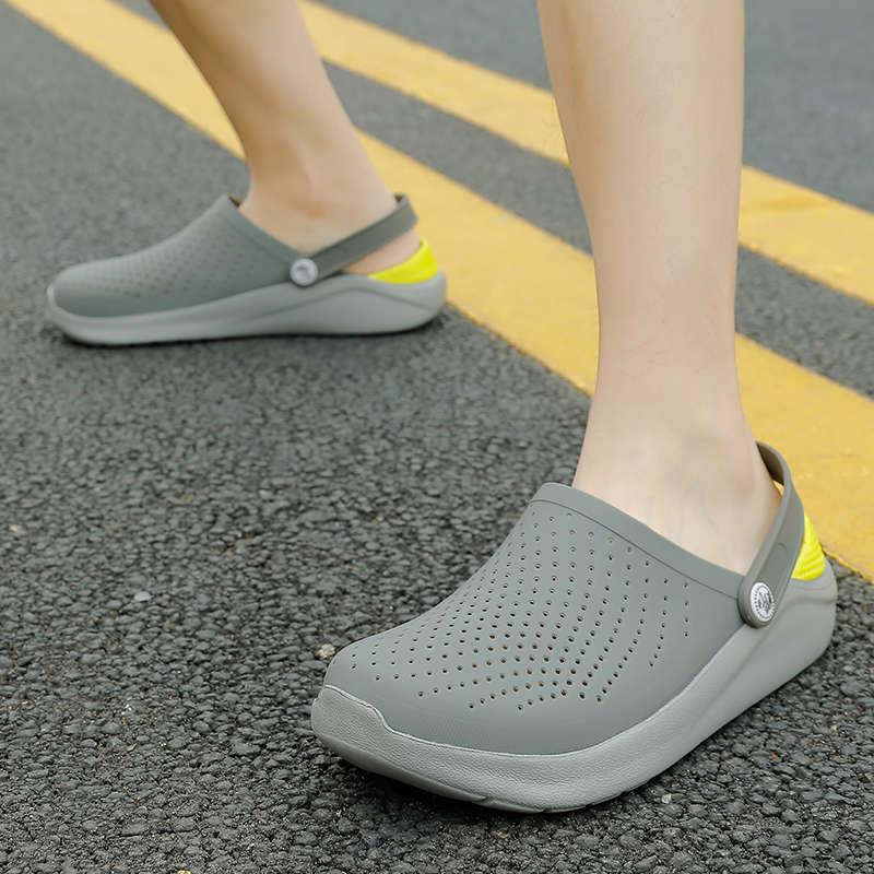 Women Stevvex slip-on flip flops and beach sandals with casual garden clog design, comfortable water shoes for work, gym, and beach.