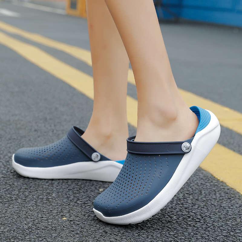 Women Stevvex summer flip-flops and slip-on sandals, casual beach shoes, garden clogs, water shoes, and slippers for work and gym.