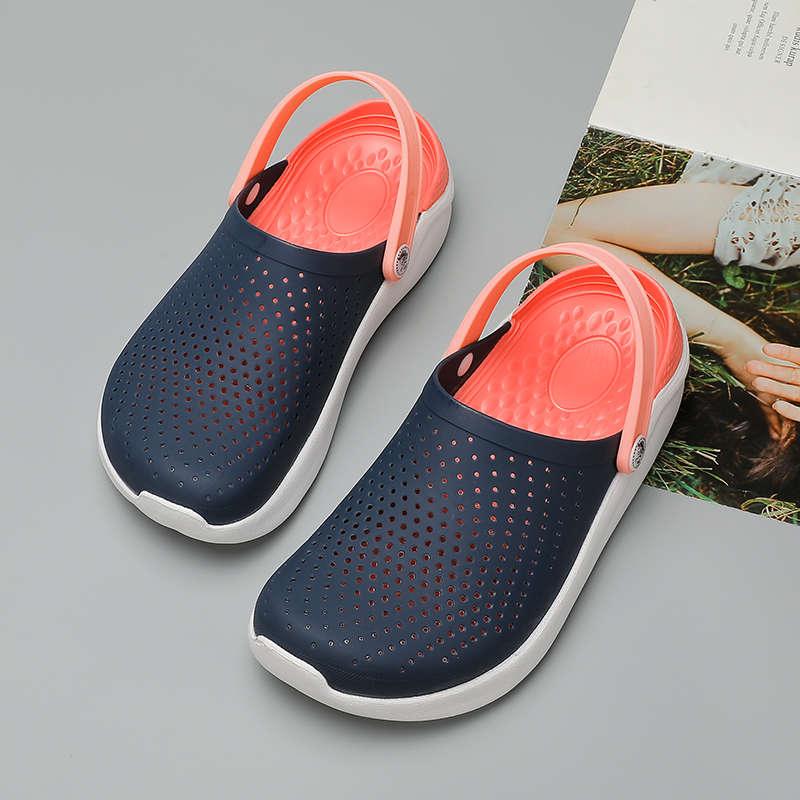 Women Stevvex summer flip-flops and beach sandals, slip-on water shoes with casual garden clog design, suitable for beach and gym.