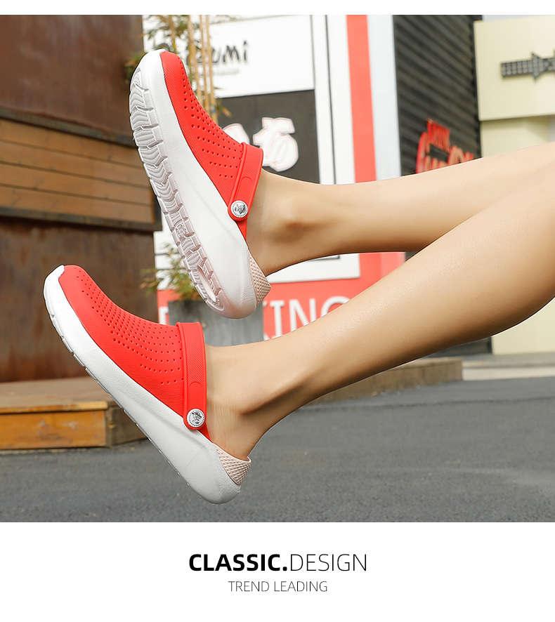 Women Stevvex summer flip-flops, slip-on beach sandals with casual garden clogs, water shoes, and comfortable slippers for beach and gym.