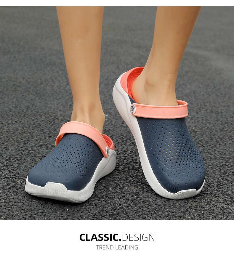 Women Stevvex summer flip-flops and slip-on sandals with casual garden and beach style, comfortable water shoes for work or gym.