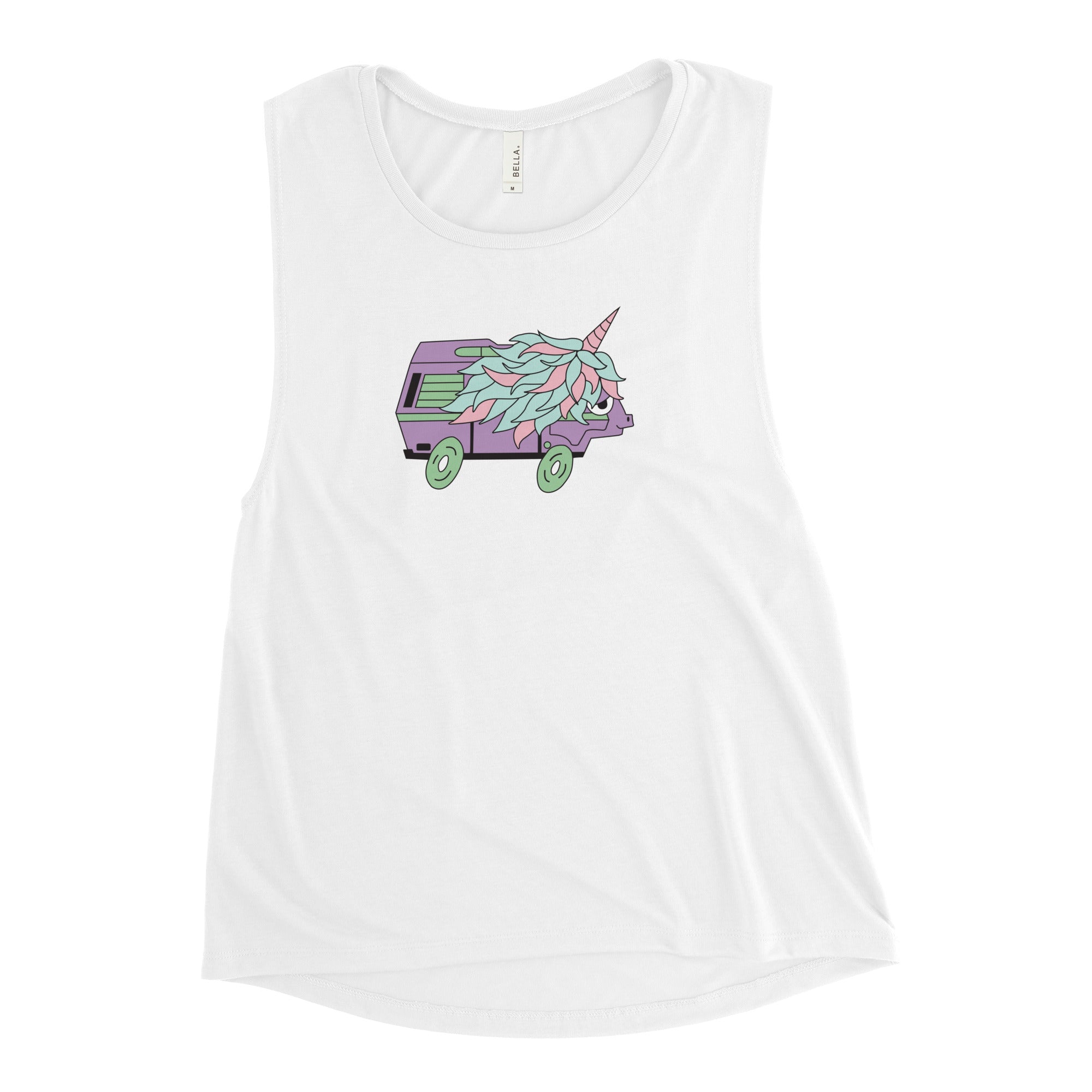 High-Top Hazel Unicorn Women's Muscle Tank Top - OVERLANDERS Outfitter
